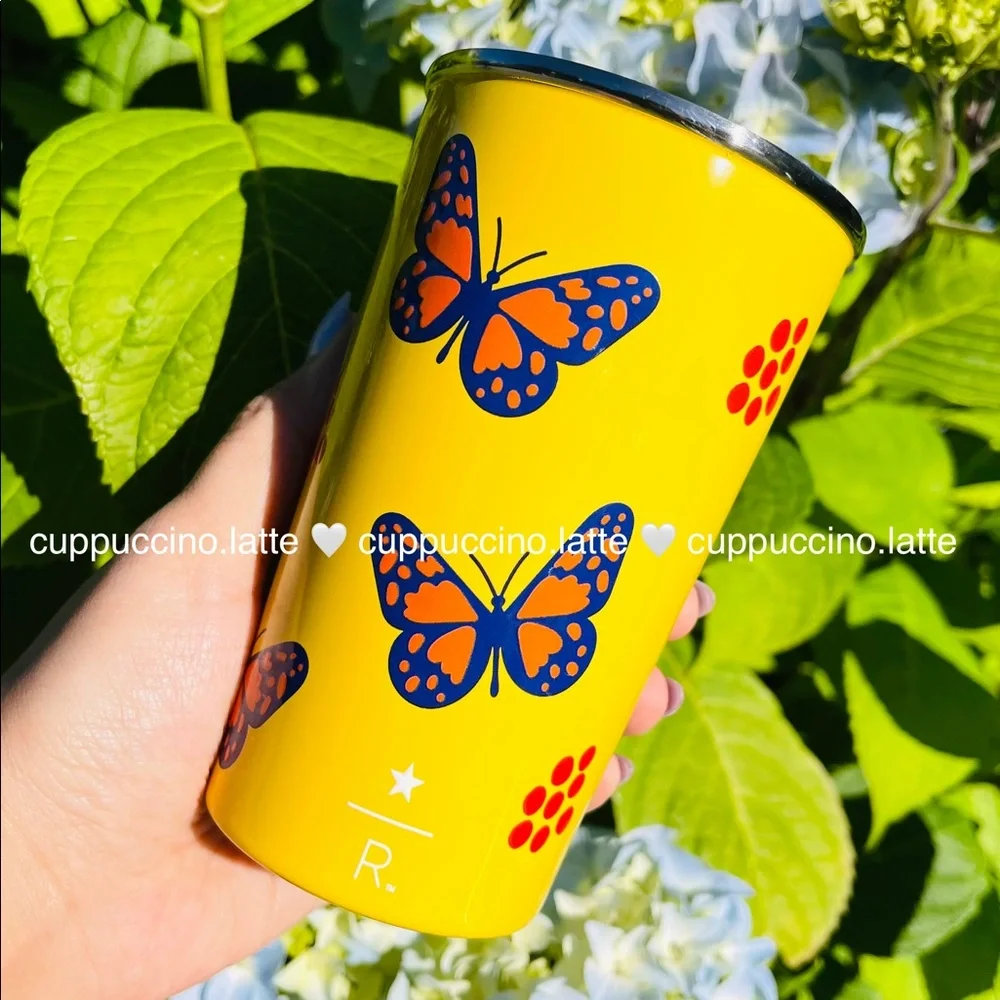 💛NEW🦋Starbucks Reserve Roastery Yellow Butterfly SS Cup - Picture 1 of 6